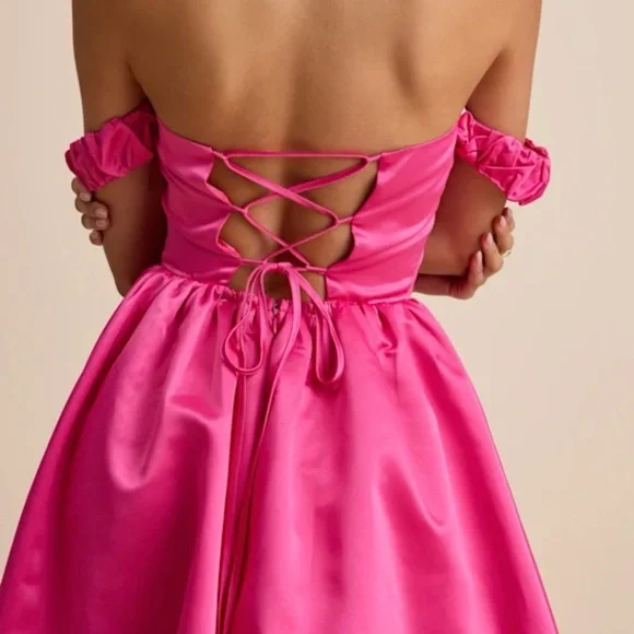 Lulu's Vibrant Pink Backless Dress - Picture 5 of 9